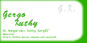 gergo kuthy business card